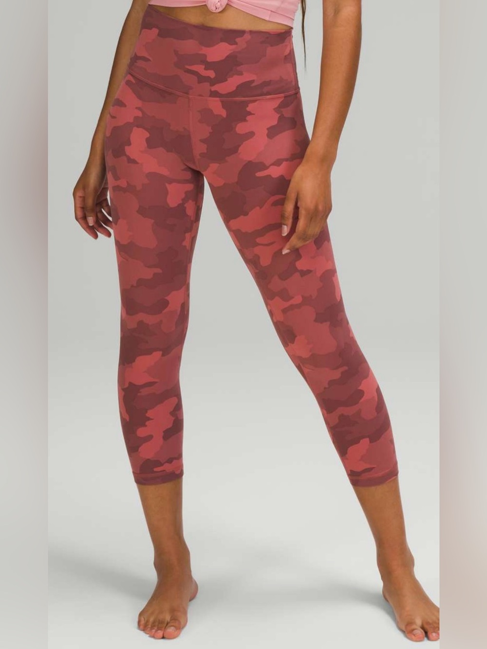 Lululemon align crop 21” camo rose leggings camouflage women’s 6 heritage 365